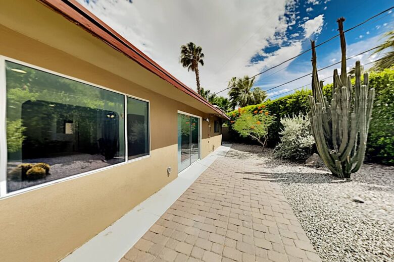 Home Exchange in Palm Springs, CA back patio