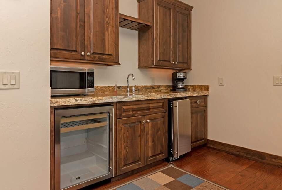 Dining table with kitchenette