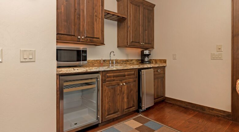 Dining table with kitchenette