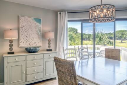 Opening living and dining with views