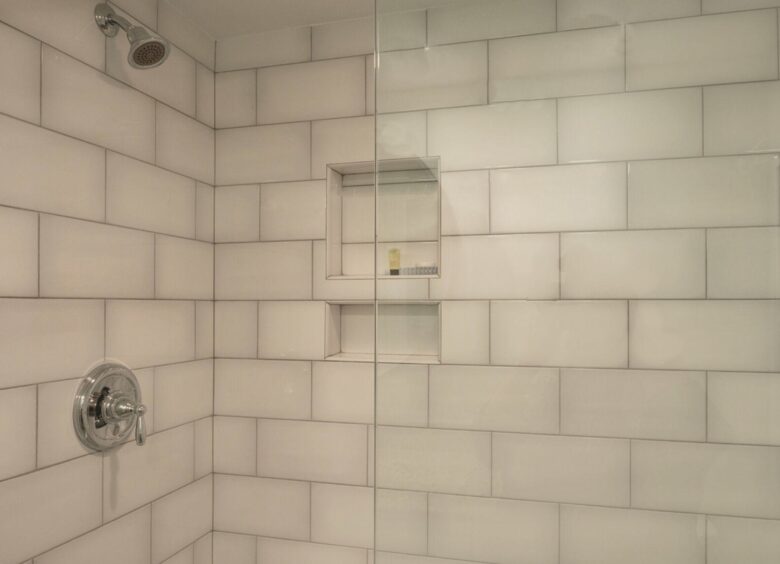 Tiled shower