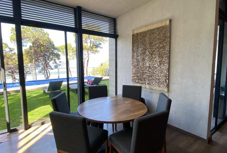 Breakfast table with views