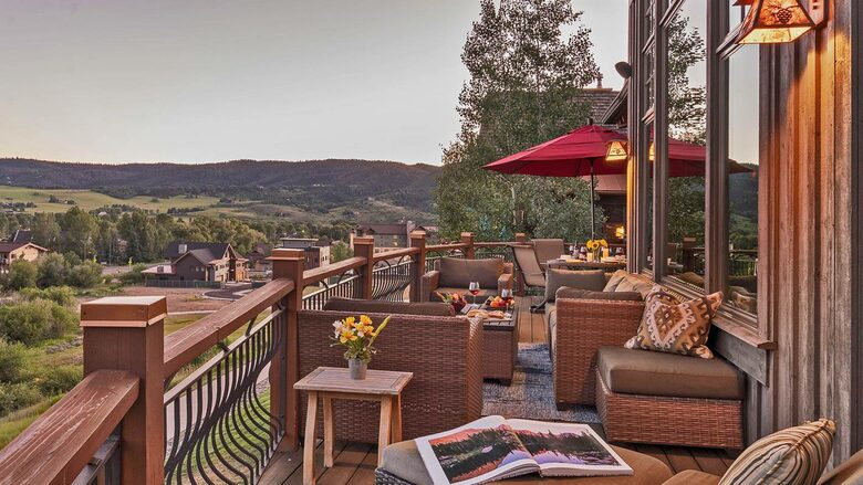Home Exchange in Steamboat Springs, CO patio with a view