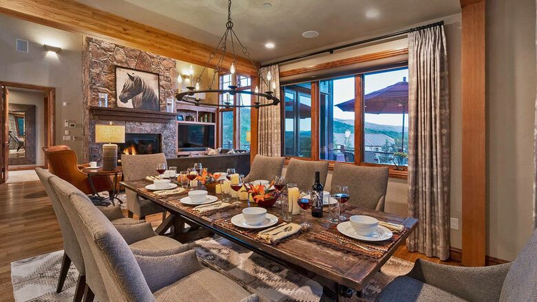 Home Exchange in Steamboat Springs, CO dining room with 8 seats