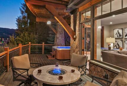 Home Exchange in Steamboat Springs, CO patio with firepit