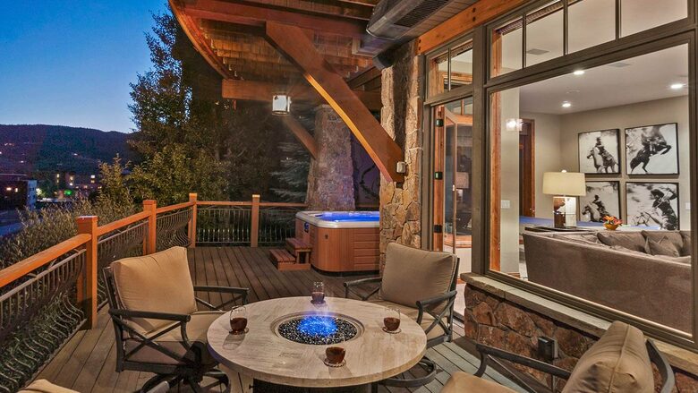 Home Exchange in Steamboat Springs, CO patio with firepit
