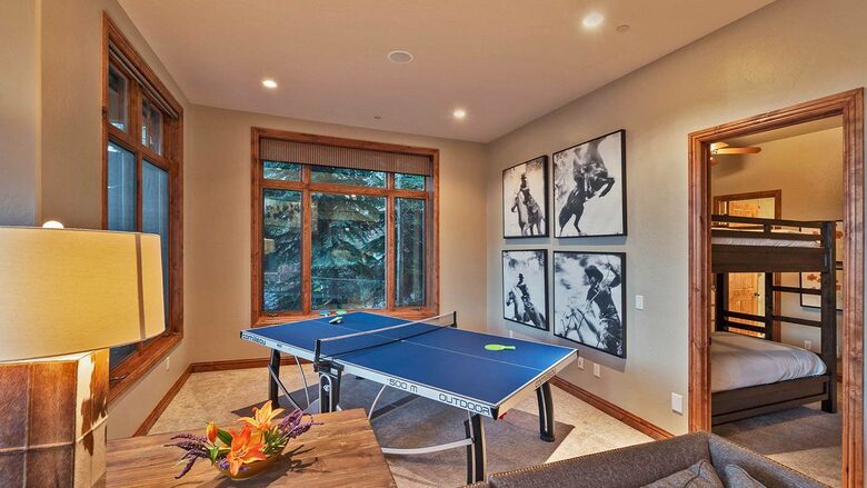 Home Exchange in Steamboat Springs, CO ping pong table on lower level