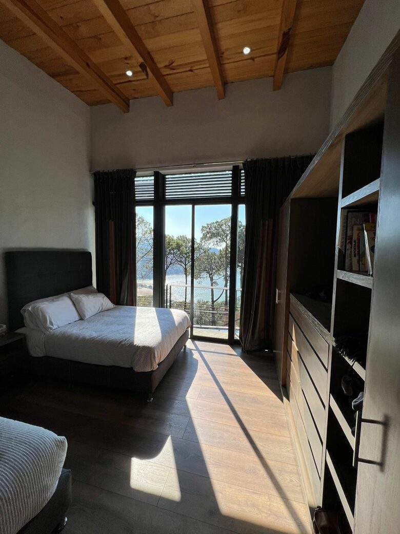 Master bedroom with views