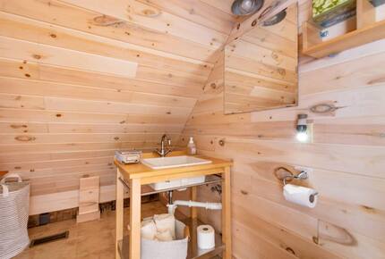 Home exchange in Fairview NC, second floor bathroom