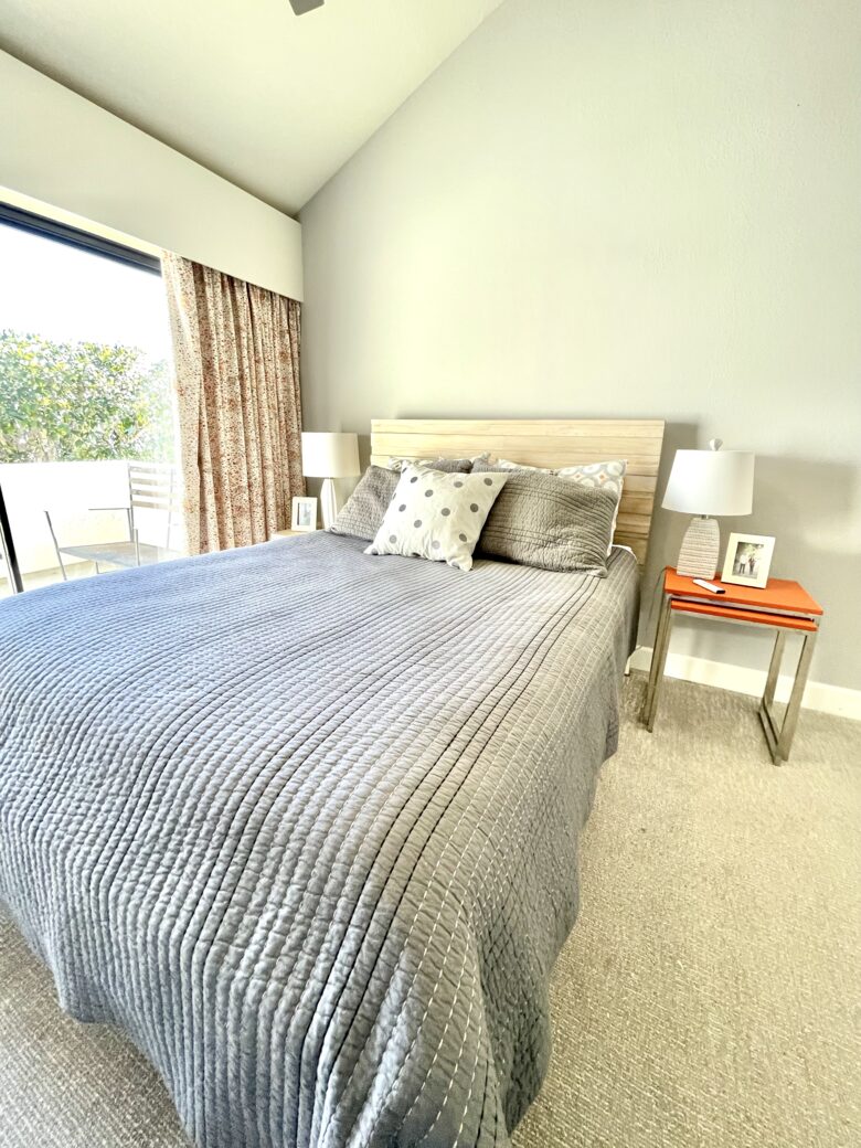 Home Exchange in Oxnard, CA guest bedroom with private patio