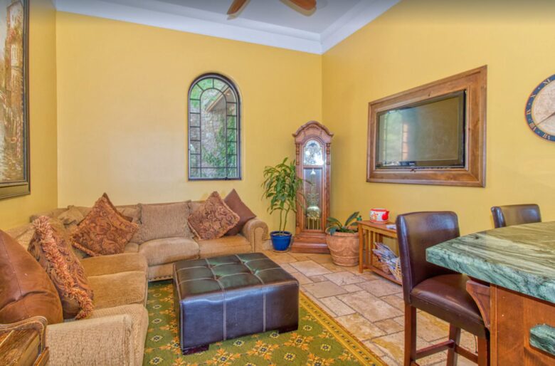 Living room off kitchen