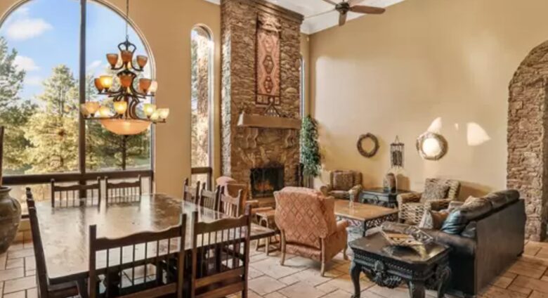 Open living and dining rooms