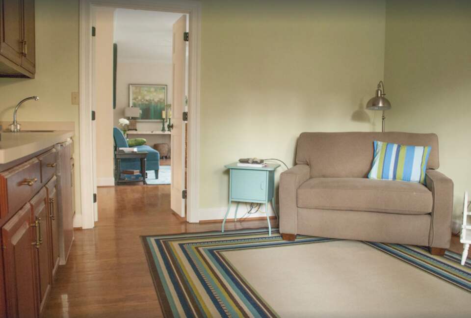 Wet bar and den off sun room