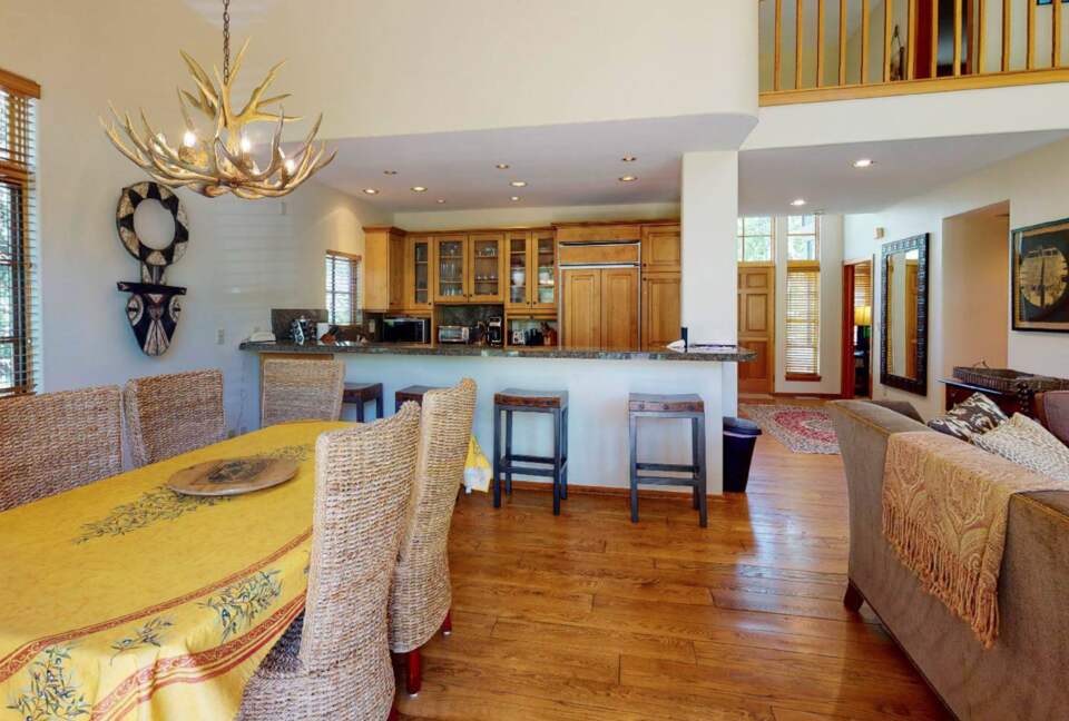 Open dining and living rooms