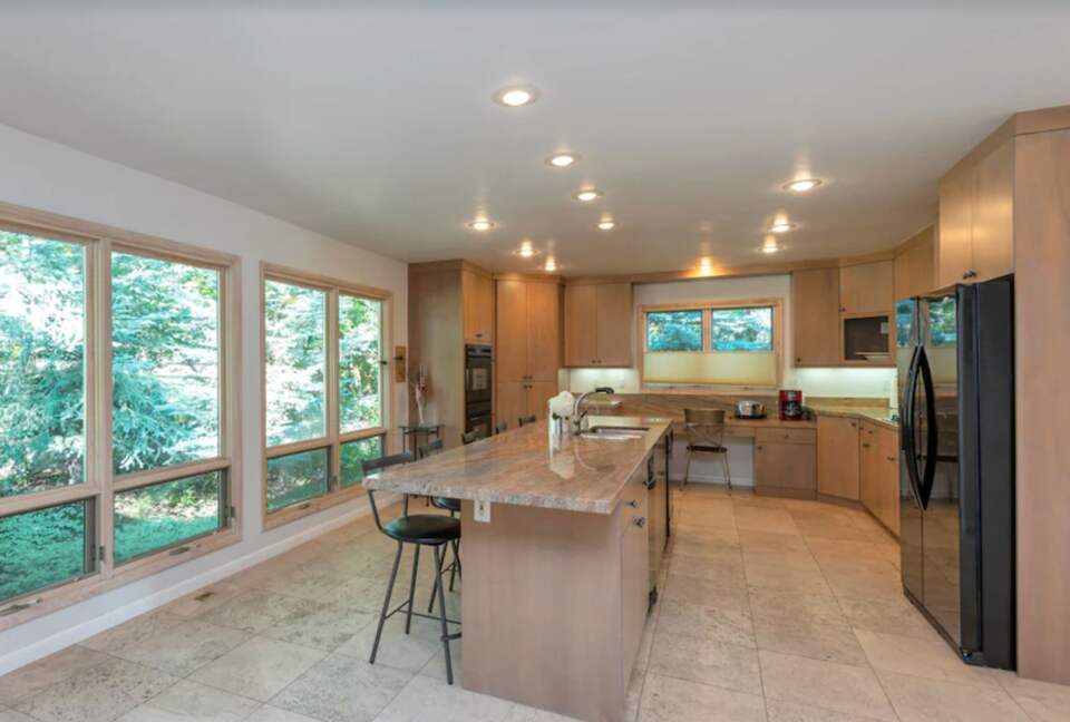 Updated kitchen with granite countertops