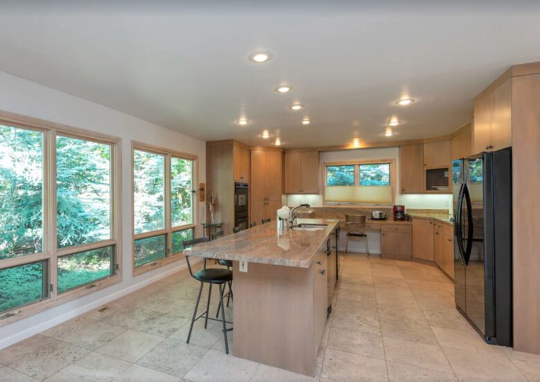 Updated kitchen with granite countertops