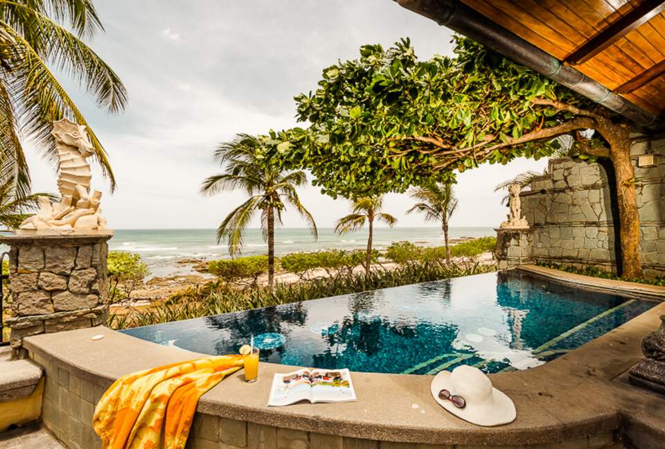 Home Exchange in Playa Langosta, Costa Rica hot tub with a view