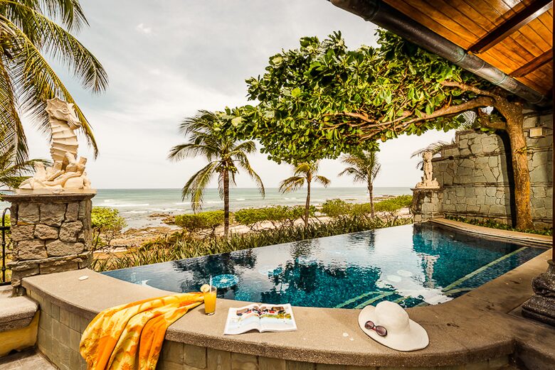 Home Exchange in Playa Langosta, Costa Rica hot tub with a view
