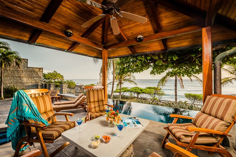 Home Exchange in Playa Langosta, Costa Rica fans outside for living