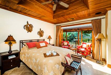 Home Exchange in Playa Langosta, Costa Rica master suite with patio