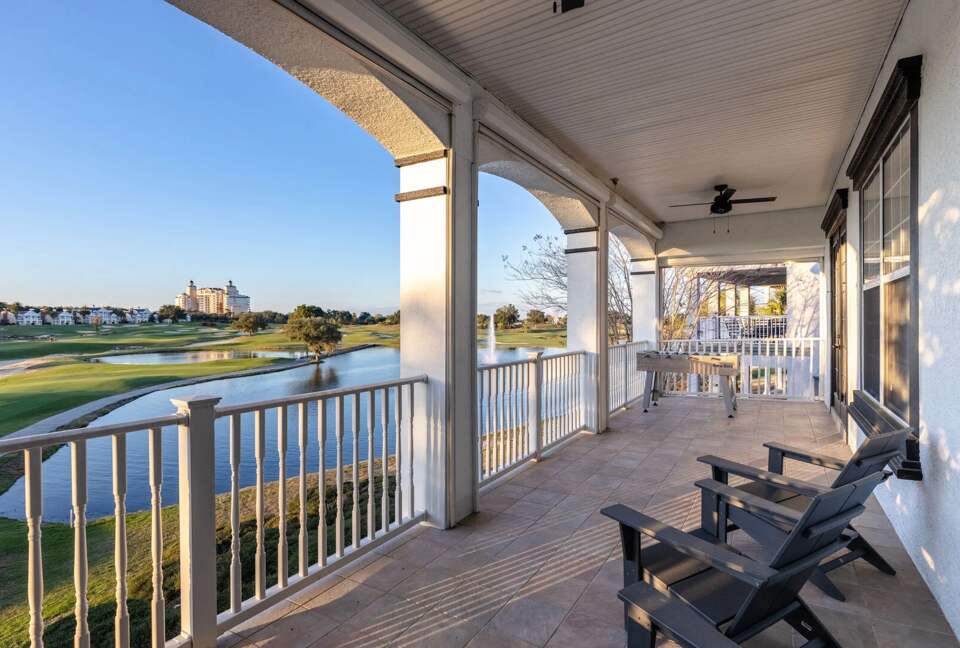 Home Exchange in Reunion, FL, patio with a view!