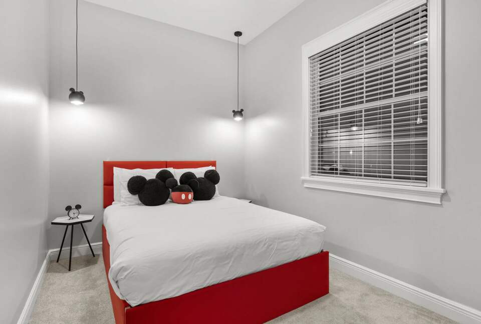 Home Exchange in Reunion, FL, guest bedroom with Mickey theme