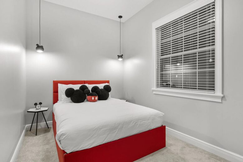 Home Exchange in Reunion, FL, guest bedroom with Mickey theme