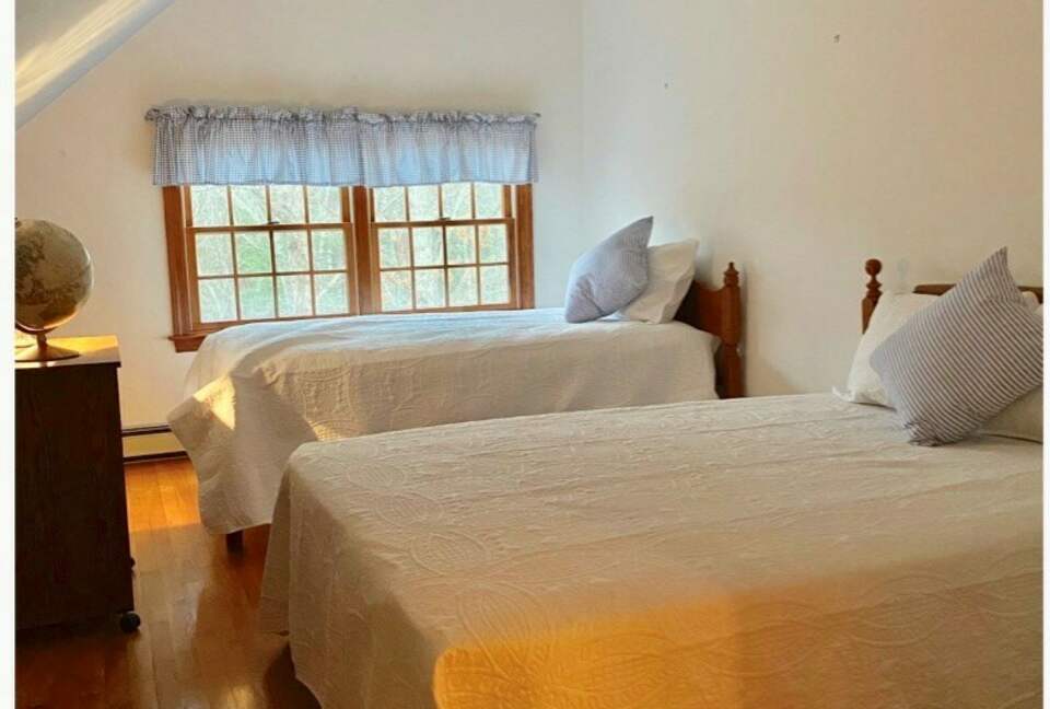 Home Exchange in North Falmouth, MA, bedroom with a full and twin