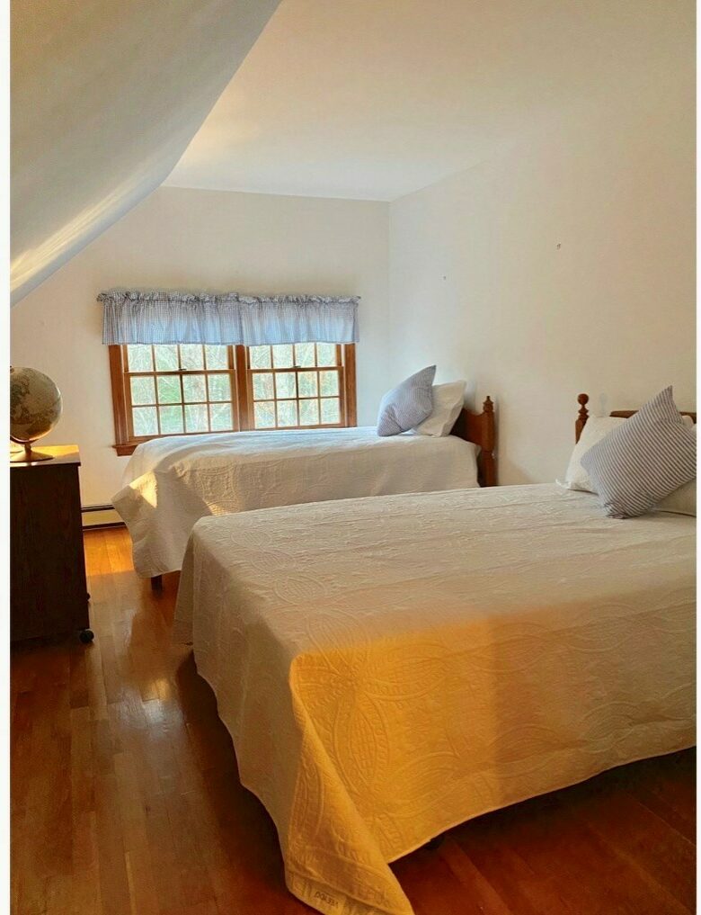 Home Exchange in North Falmouth, MA, bedroom with a full and twin