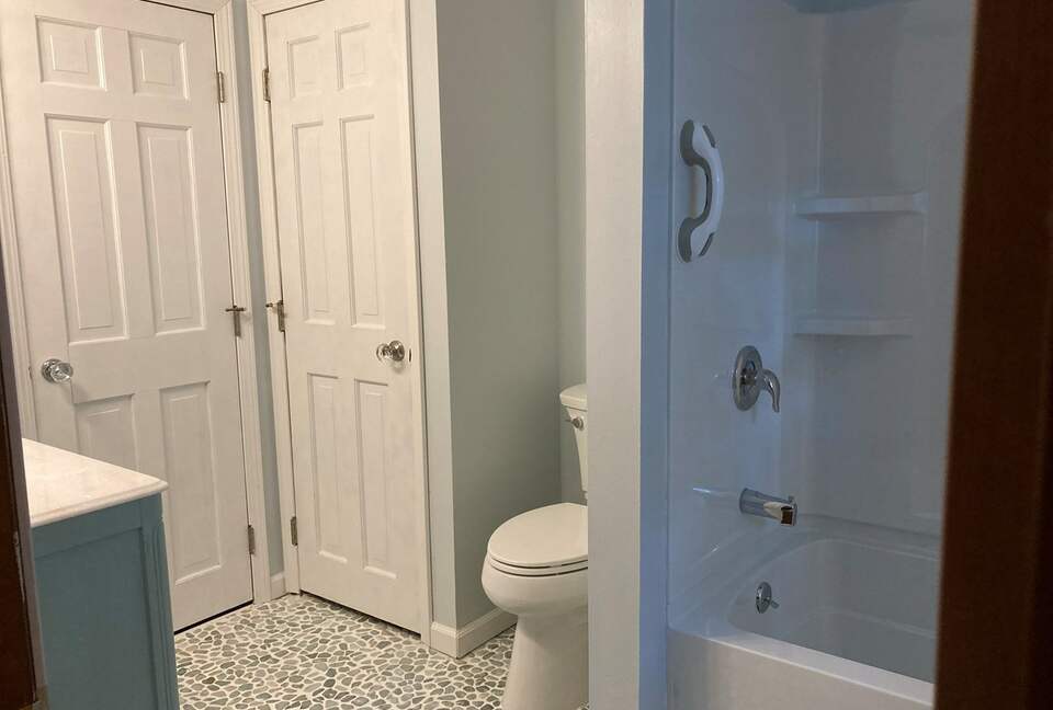 Home Exchange in North Falmouth, MA, newly finished bathroom on second