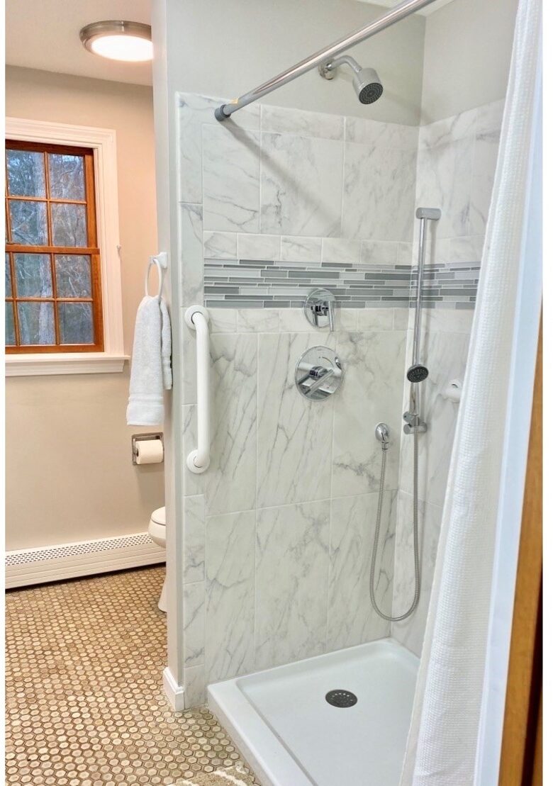 Home Exchange in North Falmouth, MA, first floor updated bathroom