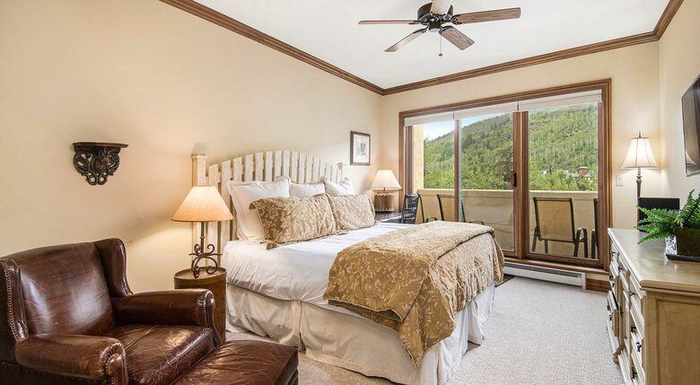 Home Exchange in Beaver Creek, CO, bedroom two with king bed and tv