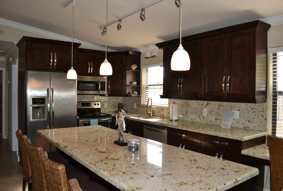 kitchen with high end finishes
