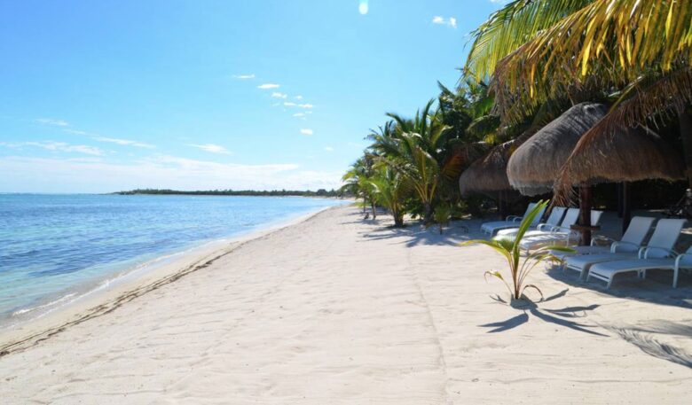 Beautiful beachfront on The Caribbean