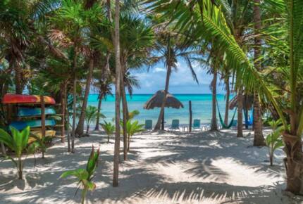 Beautiful beachfront on The Caribbean