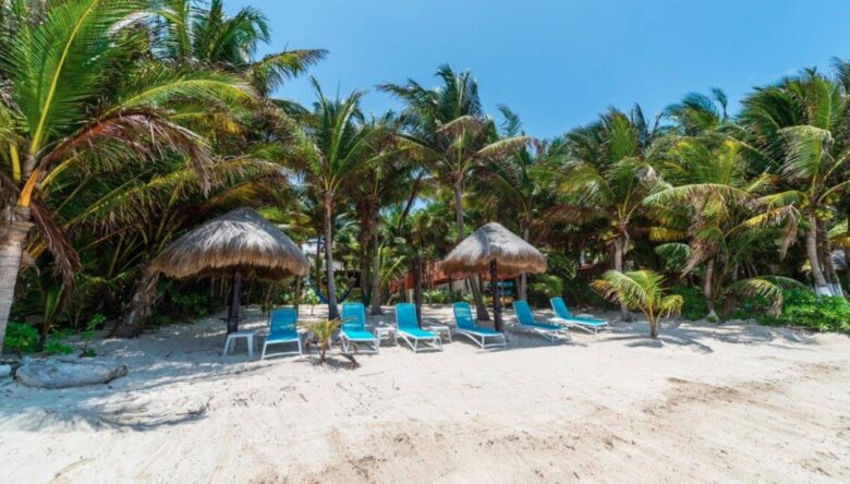 Beautiful beachfront on The Caribbean