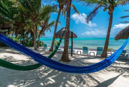 Hammocks overlooking the ocean