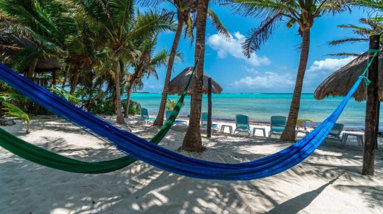 Hammocks overlooking the ocean