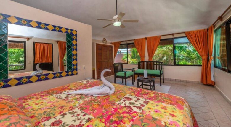 Upper terrace bedroom with king bed