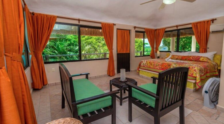 Upper terrace bedroom with king bed