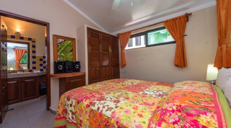 Studio apartment bedroom