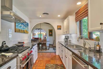 Home Exchange in Palm Springs, CA kitchen with gas range