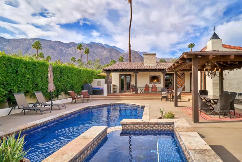 Home Exchange in Palm Springs, CA private pool and casita view