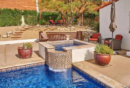 Home Exchange in Palm Springs, CA hot tub and large yard