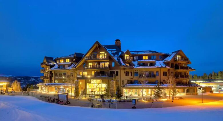 Night view from slope side