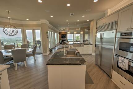Home Exchange in Austin, TX gourmet kitchen with subzero fridge