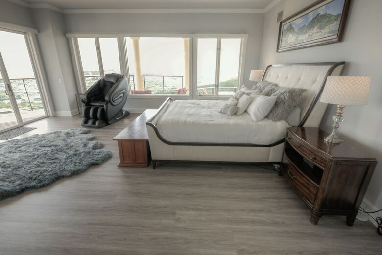 Home Exchange in Austin, TX master suite with king sized bed