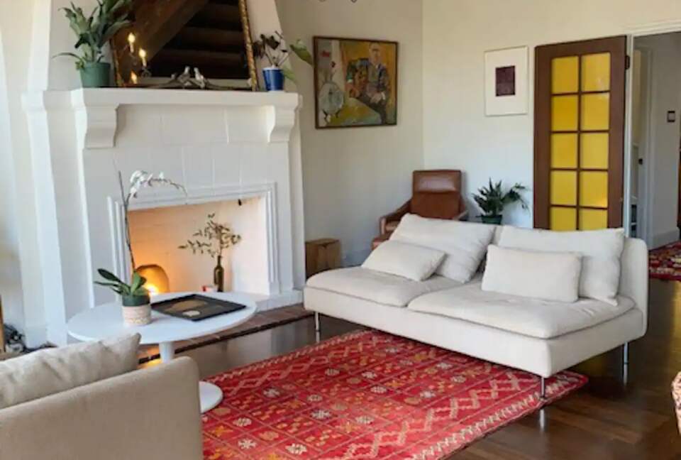 Home Exchange in San Francisco, CA, decorated fireplace