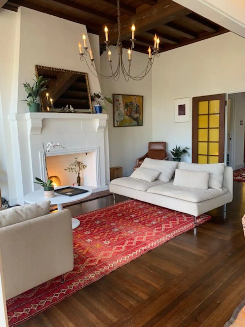 Home Exchange in San Francisco, CA, decorated fireplace