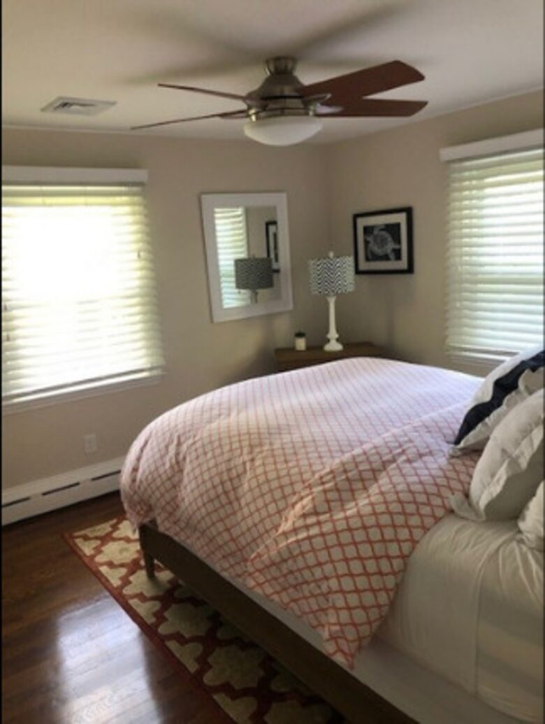 Queen bed upstairs